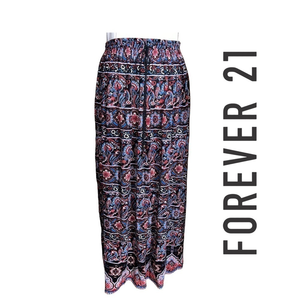 Forever 21 (EUC) Elastic Drawstring Waist Maxi Skirt, Size Medium